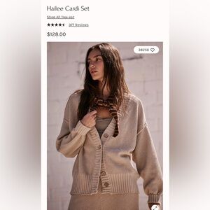 Free People Hailee Cardi Set Size Medium